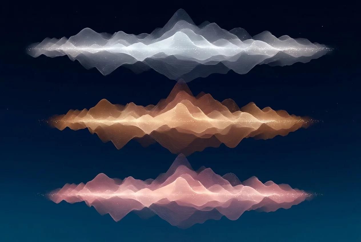 Layered soundwave visualization